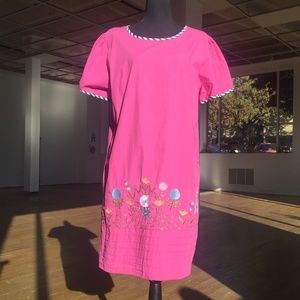 Pink Embroidered Vintage Chemise - image 1